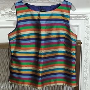 Talbots Striped Shell Tank Blouse Size 12